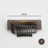 JBEXTENSION 5 Pcs 9-teeth Hair Extension Adjustable Smart Clips Hair Extension Wigs Reusable Snap Clips Comb Small Snap Wig Accessories for Women Wigs Smart Clips 5 Pcs