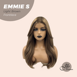 Nichole's Selection - 22 Inches Curly Light Brown Pre-Cut Frontlace Glueless Wig EMMIE S LIGHT BROWN