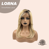 JBEXTENSION 18 Inches Honey Blonde Curly Pre-Cut Snowflake Lace Frontlace Glueless Wig LORNA SNOWFLAKE【PLUS PERMATEASE】【BENDY EAR TABS】