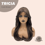 JBEXTENSION 23 Inches Curly Cold Brown Wig TRICIA COLD BROWN