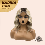 JBEXTENSION KARINA MONO Full Monofilament Handmade Full Lace Full Hand Tied Wig 14 Inches Blonde Mono Lace Handmade Futura Fiber Wig Glueless Wig KARINA MONO【BENDY EAR TABS】