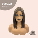 Nichole's Selection -12 Inches Bob Cut Cold Brown Straight Pre-Cut Frontlace Glueless Wig PAULA