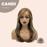 JBEXTENSION 20 Inches Dark Hazelnut Pre-Cut Side Part Frontlace Glueless Wig CANDI