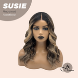 JBEXTENSION 16 Inches Hazelnut Women Pre-Cut Frontlace Glueless Wig SUSIE HAZELNUT