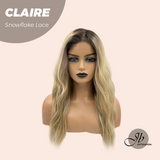 JBEXTENSION 22 Inches Mix Blonde Pre-Cut Snowflake Lace Frontlace Glueless Wig CLAIRE SNOWFLAKE【PERMATEASE】【BENDY EAR TABS】- M/L