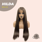 HOT OF SEASON - Mini G5 28 Inches Long Cold Brown Straight Wig With Bangs HILDA