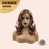 JBEXTENSION DEBBIE MONO Monofilament Handmade Wig 6X5 Full Monofilament Hand Tied Top Wig 15 Inches Copper Mono Lace Wig With Anti-slip Silicone Strips Glueless Wig DEBBIE MONO【BENDY EAR TABS】