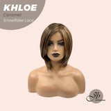 Nichole's Selection - 12 Inches Bob Cut Caramel Pre-Cut Snowflake Lace Frontlace Glueless Wig KHLOE LACE【PERMATEASE】【BENDY EAR TABS】