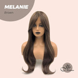 JBEXTENSION 26 Inches Cold Brown Curly Wig MELANIE BROWN