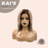 JBEXTENSION 18 Inches Apricot Pre-Cut Snowflake Lace Frontlace Glueless Wig KAI'S APRICOT【PERMATEASE】【BENDY EAR TABS】