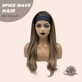 JBEXTENSION 24 Inches Long Curly Hair Mix Blonde Headband Wig SPIKE WAVE HAIR - MIX BLONDE
