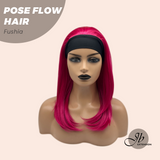 JBEXTENSION 18 Inches Fushia Headband Wig POSE FLOW HAIR - FUSHIA