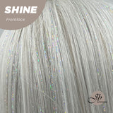 Silvia Highly Recommended SHINE - 25 Inches White Grey With Shine Highlight Straight Pre-Cut Frontlace wig