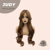 JBEXTENSION 26 Inches Long Curly Mocha Brown Wig JUDY MOCHA BROWN