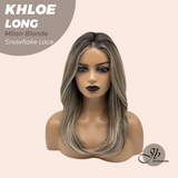 JBEXTENSION 18 Inches Milan Blonde Pre-Cut Snowflake Lace Frontlace Glueless Wig KHLOE LONG MILAN BLONDE【PERMATEASE】【BENDY EAR TABS】