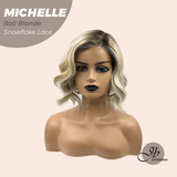 JBEXTENSION 10 Inches Bali Blonde Pre-Cut Side Part Snowflake Lace Frontlace Glueless Wig MICHELLE BALI BLONDE【BENDY EAR TABS】