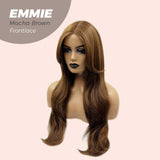 Get the look with our Pre-Cut Frontlace Glueless Wig EMMIE MOCHA BROWN