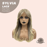 JBEXTENSION 20 Inches Dirty Blonde Curly Free Part Pre-Cut Frontlace Glueless Wig SYLVIA LACE