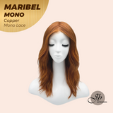 JBEXTENSION MARIBEL MONO COPPER Monofilament Handmade Wig 6X5 Full Monofilament Hand Tied Top Wig 16 Inches Copper Wave Mono Lace Wig With Anti-slip Silicone Strips Glueless Wig MARIBEL MONO COPPER【BENDY EAR TABS】
