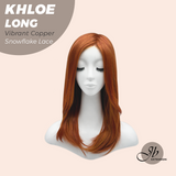 JBEXTENSION 18 Inches Vibrant Copper Pre-Cut Snowflake Lace Frontlace Glueless Wig KHLOE LONG VIBRANT COPPER【PERMATEASE】【BENDY EAR TABS】