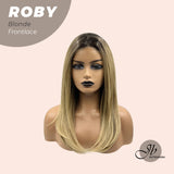 JBEXTENSION 22 Inches Blonde Medium Length Women Pre-Cut Frontlace Glueless Wig ROBY BLONDE