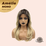 JBEXTENSION AMéLIE MONO Full Monofilament Wig 20 Inches Dirty Blonde With Dark Root Curly Mono Lace Wig Amélie Mono