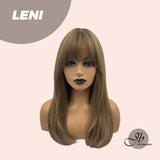 JBEXTENSION 22 Inches Brown Fashion Wig With Bangs LENI