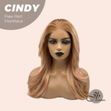 JBEXTENSION 20 Inches Strawberry Blonde Curly Pre-Cut 9X6 U Lace Free Part Frontlace Glueless Wig CINDY