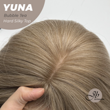 JBEXTENSION 12 Inches Scalpiana Bubble Tea 3.5X4 Hard Silky Top Natural Scalp Effect Women Wig With Bangs YUNA BUBBLE TEA