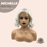 JBEXTENSION 10 Inches Oyster Gray Pre-Cut Side Part Snowflake Lace Frontlace Glueless Wig MICHELLE OYSTER GRAY【BENDY EAR TABS】