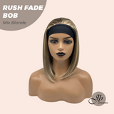 JBEXTENSION 12 Inches Short Hair Mix Blonde Headband Wig RUSH FADE BOB - MIX BLONDE