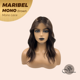 JBEXTENSION MARIBEL MONO Monofilament Handmade Wig 6X5 Full Monofilament Hand Tied Top Wig 16 Inches Brown Wave Mono Lace Wig With Anti-slip Silicone Strips Glueless Wig MARIBEL MONO BROWN【BENDY EAR TABS】