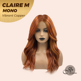 HOT OF SEASON - CLAIRE MONO VIBRANT COPPER Partial Monofilament Wig 22 Inches Vibrant Copper Partial Mono Lace Glueless Wig Claire Mono Vibrant Copper【BENDY EAR TABS】