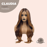 Nichole's Selection - 27 Inches Copper Curly Pre-Cut Frontlace Glueless Wig CLAUDIA COPPER
