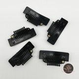 JBEXTENSION 5 Pcs 9-teeth Hair Extension Adjustable Smart Clips Hair Extension Wigs Reusable Snap Clips Comb Small Snap Wig Accessories for Women Wigs Smart Clips 5 Pcs