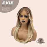 JBEXTENSION 22 Inches Mix Blonde Pre-Cut Free Part Frontlace Glueless Wig EVIE MIX BLONDE