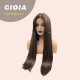 JBEXTENSION GENERATION FIVE 30 Inches Long Straight Cold Brown Wig With Bangs GIOIA G5