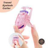 JBextension Travel Eyelash Curler, Pink - Plastic Eyelash Curlers for Travel Makeup - Comes with Bonus Replacement Lash Pad - 1 Pack