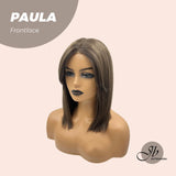 Nichole's Selection -12 Inches Bob Cut Cold Brown Straight Pre-Cut Frontlace Glueless Wig PAULA
