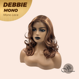 JBEXTENSION DEBBIE MONO Monofilament Handmade Wig 6X5 Full Monofilament Hand Tied Top Wig 15 Inches Copper Mono Lace Wig With Anti-slip Silicone Strips Glueless Wig DEBBIE MONO【BENDY EAR TABS】