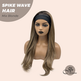 JBEXTENSION 24 Inches Long Curly Hair Mix Blonde Headband Wig SPIKE WAVE HAIR - MIX BLONDE
