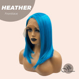 JBEXTENSION 15 Inches Blue Straight Side Part Frontlace Wig HEATHER