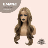 JBEXTENSION 26 Inches Curly Women Light Brown Wig Pre-Cut Frontlace Glueless Wig EMMIE LIGHT BROWN
