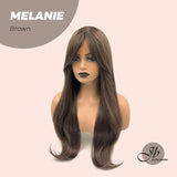 JBEXTENSION 26 Inches Cold Brown Curly Wig MELANIE BROWN