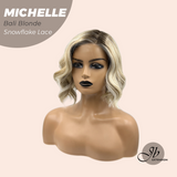 JBEXTENSION 10 Inches Bali Blonde Pre-Cut Side Part Snowflake Lace Frontlace Glueless Wig MICHELLE BALI BLONDE【BENDY EAR TABS】