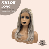JBEXTENSION 18 Inches Cream Blonde Pre-Cut Snowflake Lace Frontlace Glueless Wig KHLOE LONG CREAM BLONDE【PERMATEASE】【BENDY EAR TABS】