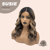 JBEXTENSION 16 Inches Hazelnut Women Pre-Cut Frontlace Glueless Wig SUSIE HAZELNUT