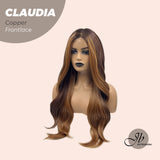 Nichole's Selection - 27 Inches Copper Curly Pre-Cut Frontlace Glueless Wig CLAUDIA COPPER