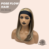 JBEXTENSION 18 Inches Mix Blonde Headband Wig POSE FLOW HAIR - MIX BLONDE