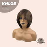 JBEXTENSION 12 Inches Bob Cut Brown Pre-Cut Snowflake Lace Frontlace Glueless Wig KHLOE BROWN【PERMATEASE】【BENDY EAR TABS】